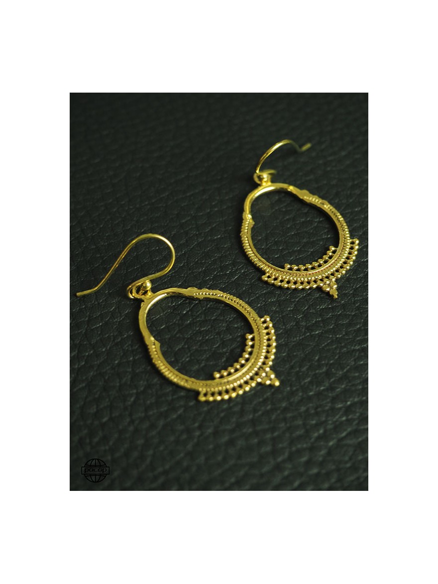 Small gold Bollywood oriental Indian earrings