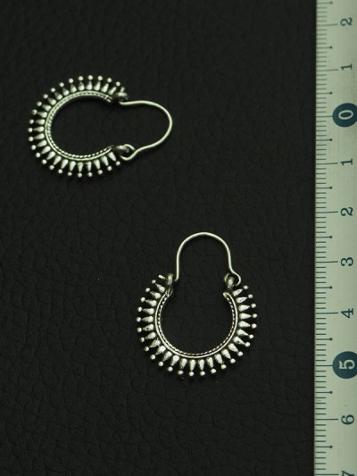 Small silver-plated earrings