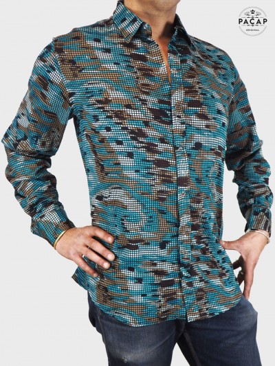 chemise camouflage pour homme