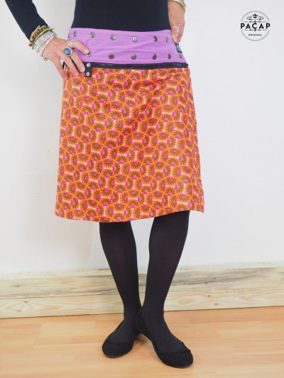 jupe longue pour femme jupe originale fendu asymétrique coupe droite taille haute en coton, boutique, fabricant