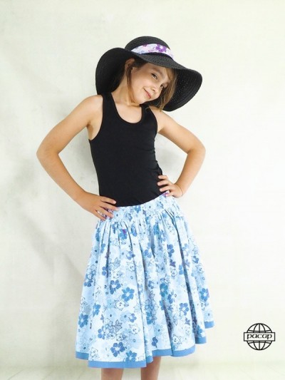 long blue skirt girl wholesale supplier french brand pacap Marseille