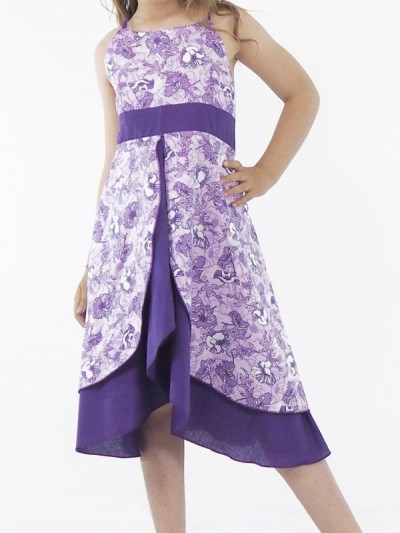 princess dress purple halter girl French brand