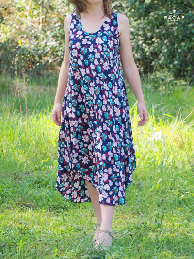 One size dress in viscose for women