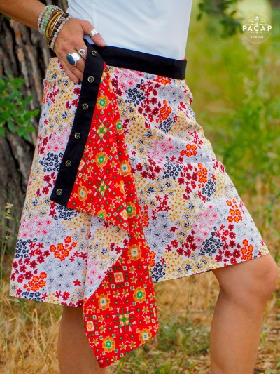 Reversible summer skirt, French brand