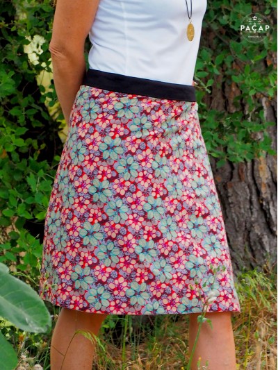Summer skirt, multicolor, 2 sides
