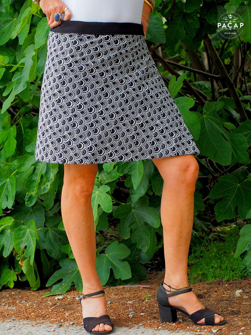 Reversible skirt, Women's skirt, Summer skirt, Grey skirt
