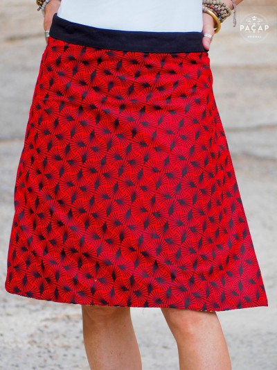 Reversible red skirt 2 in 1