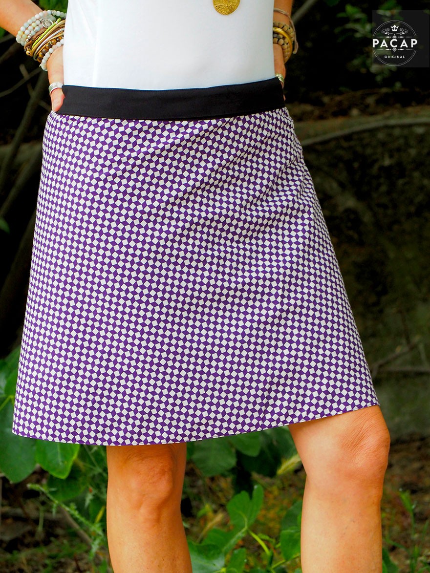 Reversible summer skirt in cotton, French brand, wholesale Marseille
