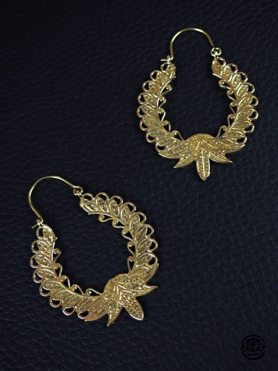 gold boho bohemian women's round earrings
