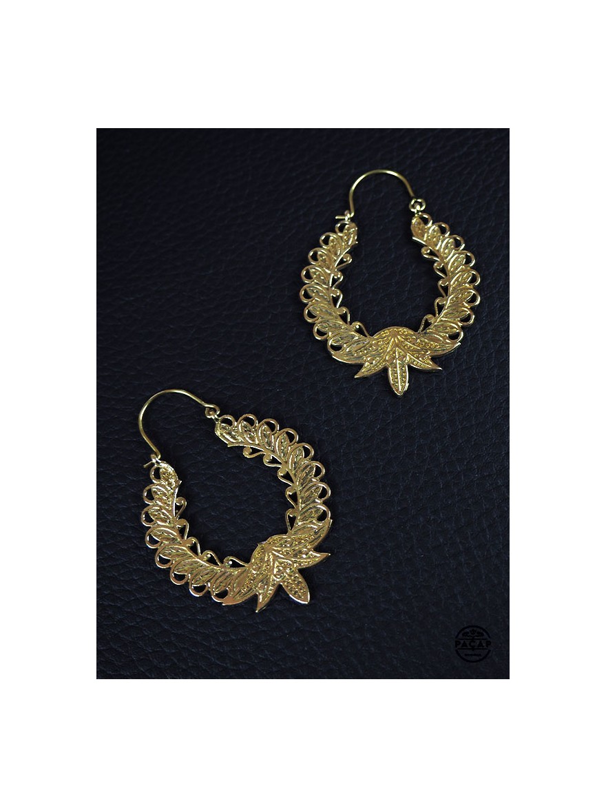 gold boho bohemian women's round earrings