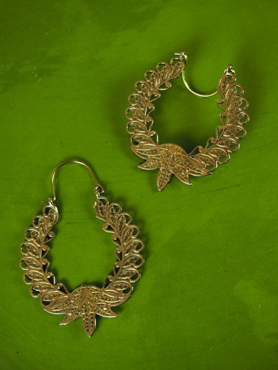 jewelry accessory gold laurel circular hippie