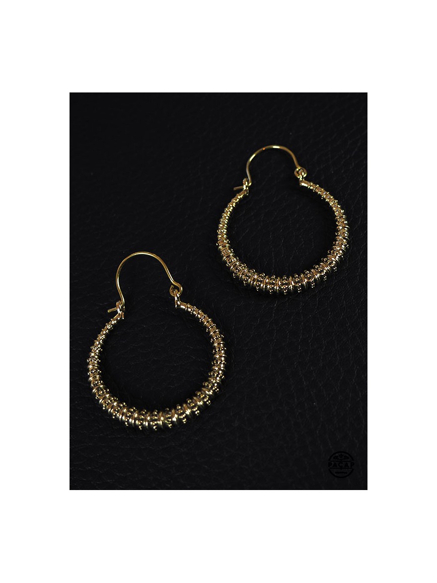 boho bohemian round gold earrings for women