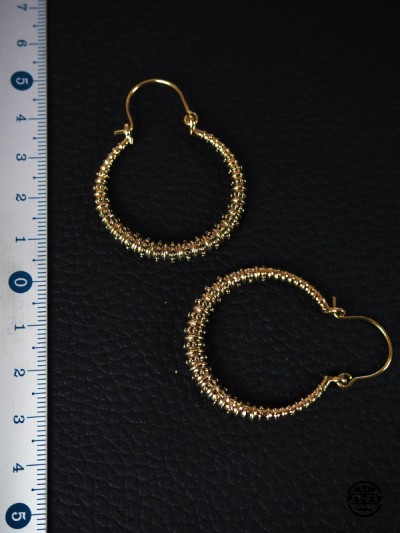 round gold ethnic indian accessory