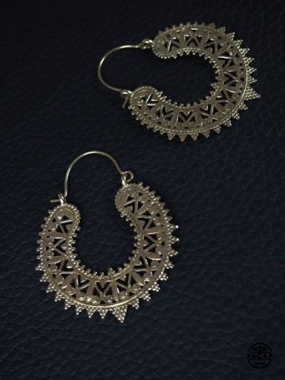 gold boho bohemian round earrings for women