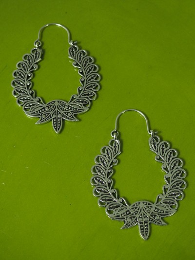 Circular Silver Earrings New Collection