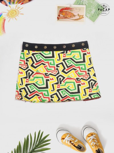 Yellow African tribal skirt