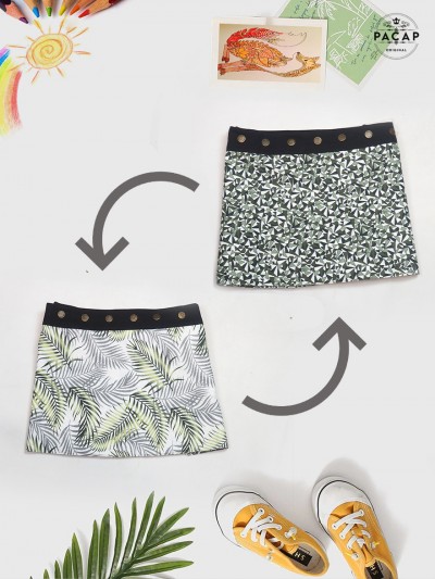 Original reversible 2-sided jungle skirt change your style in 1 minute
