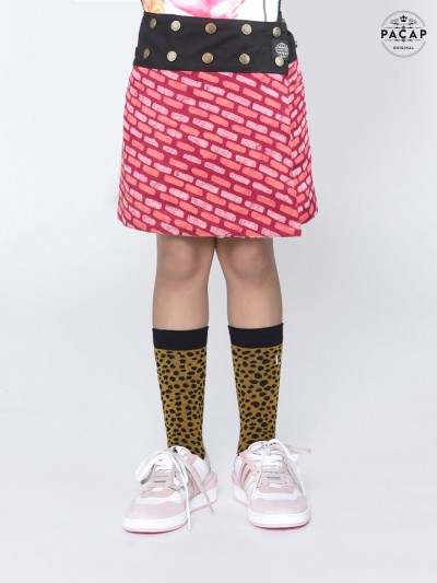 Brick-style skirt for girls aged 4 to 14