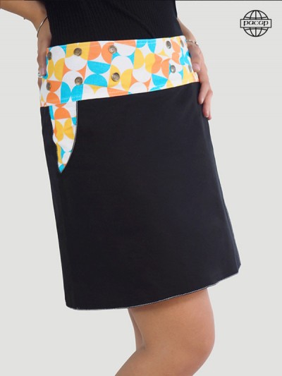 skirt pocket snap French brand high definition printed and reversible