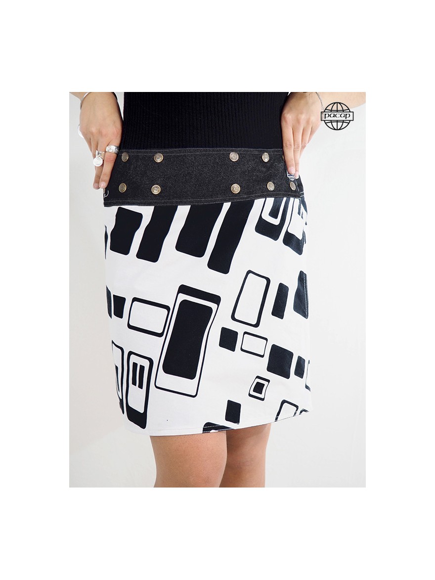 Black and white skirt high quality adjustable one size
