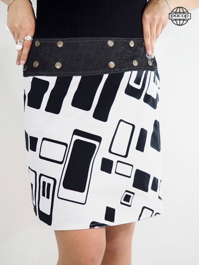 Black and white skirt high quality adjustable one size