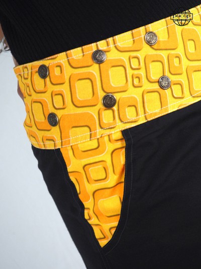 Skirt with colorful pocket and original patterns