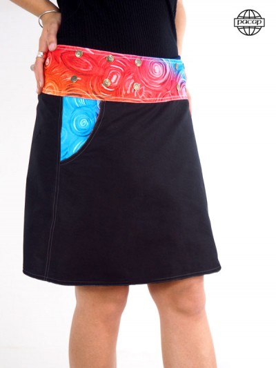 Reversible digital skirt HD on the belt side with pattern