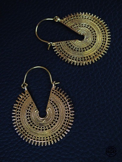 BRASS OR SILVER - Ethnic Indian Tribal Round Medium Size.