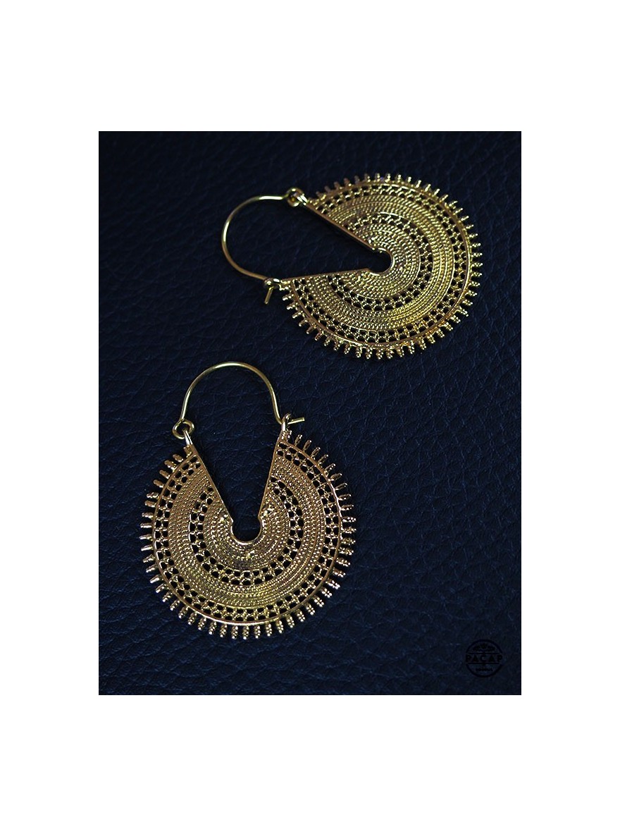 BRASS OR SILVER - Ethnic Indian Tribal Round Medium Size.