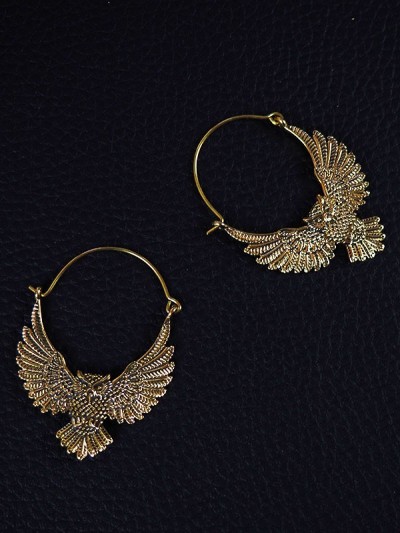 Owl Earrings 2 Colors, Silver or Gold.