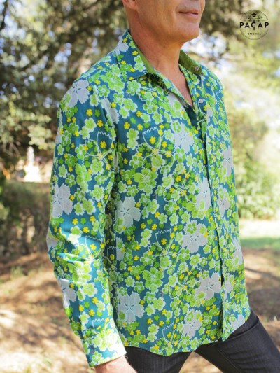 apple green shirt long sleeves for men