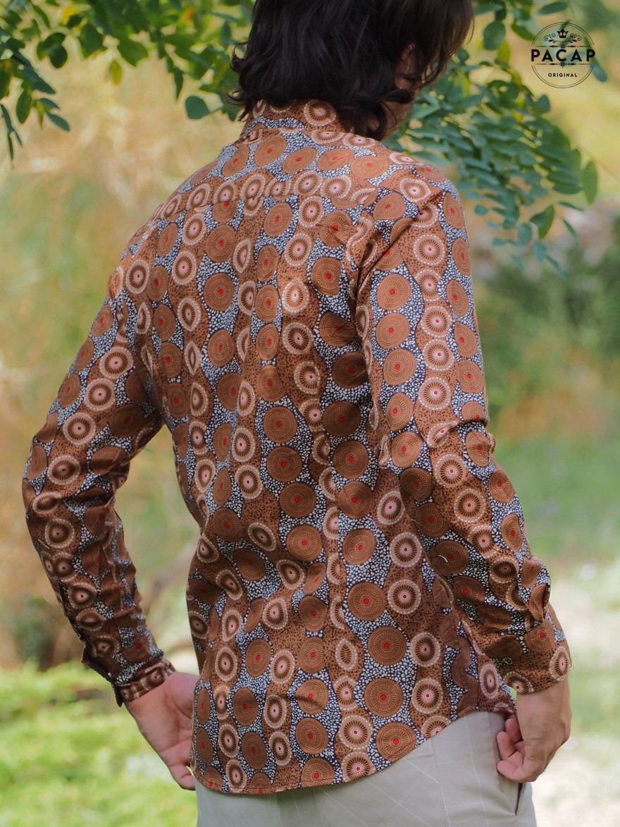 Chemise John W. Nordstrom Homme Taille L - Coton égyptien Marron à Carreaux - Occasion