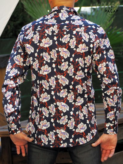 long-sleeved fitted shirt for men