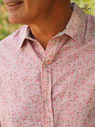 chemise classique rose homme