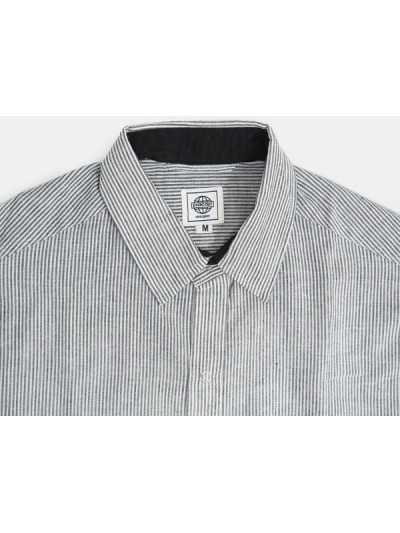 shirt grey italian collar snap quality men
