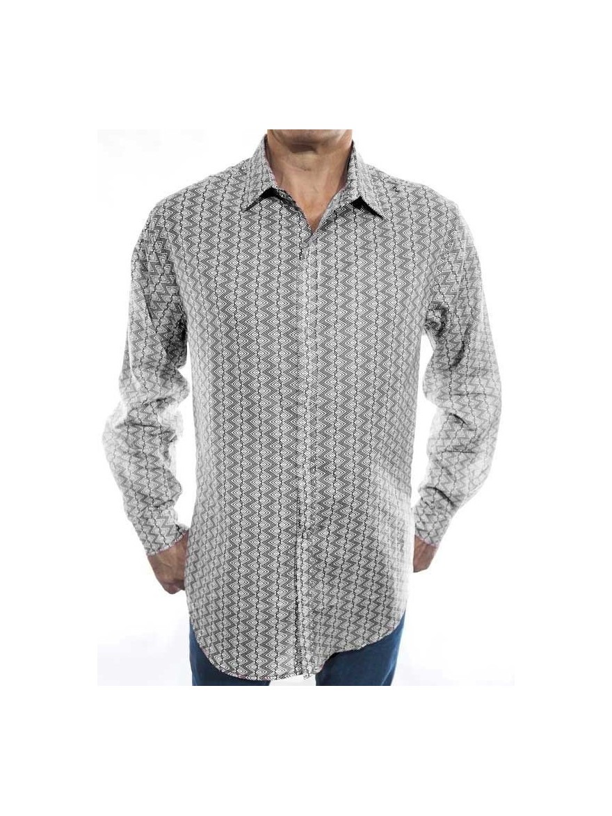 chemise originale pour homme motif zigzag
