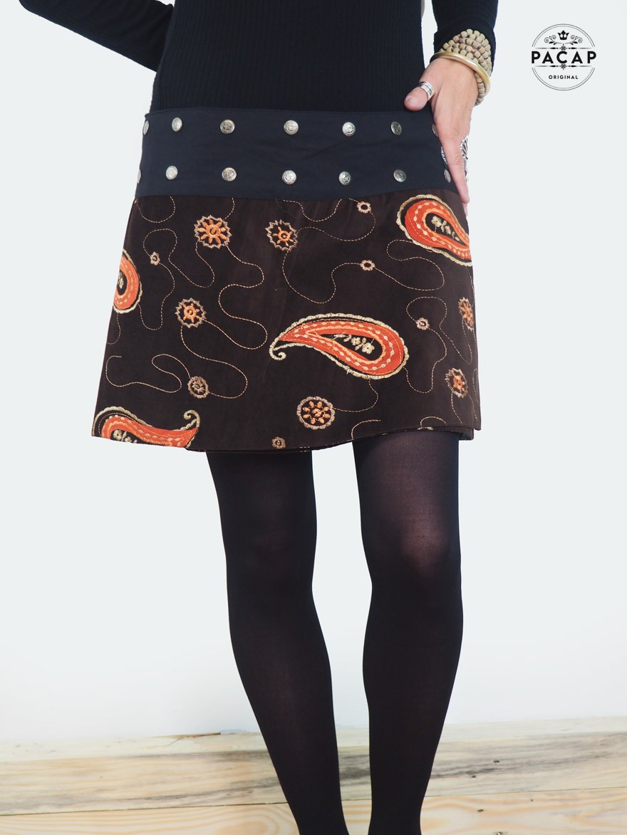 Jupe Zara Velours Pailleté Noire - Taille L - Superposée - Fête