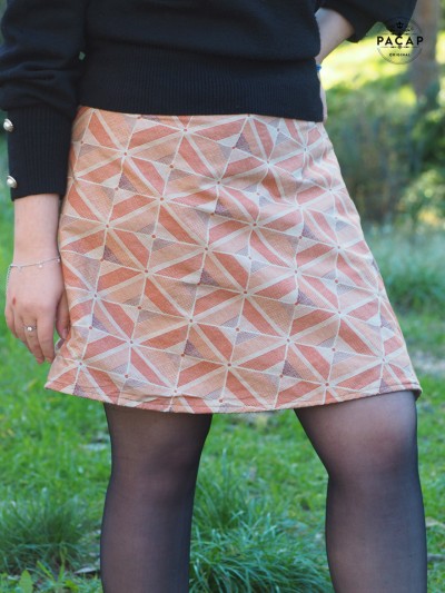brown reversible skirt