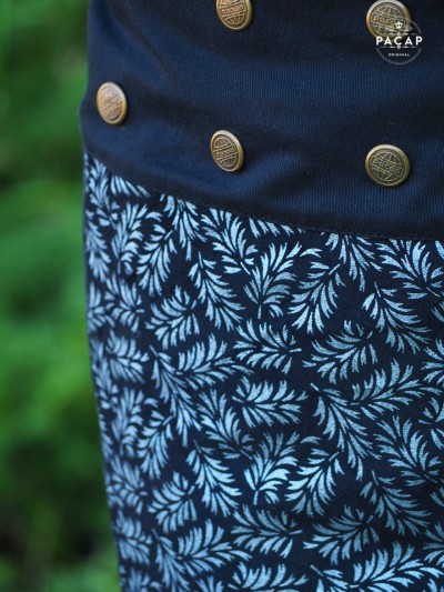 printed velvet skirt