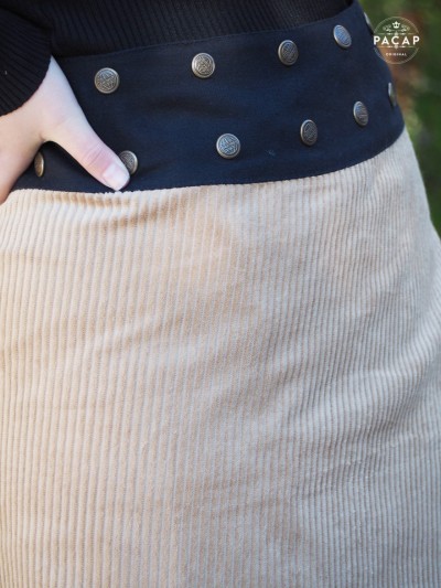 beige skirt for women corduroy