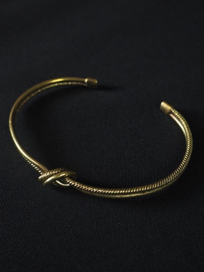 bracelet chic femme de luxe ,Bracelet deux brins noués, bracelet jonc en or