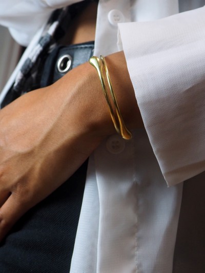 bracelet jonc en or unisexe deluxe pour femme