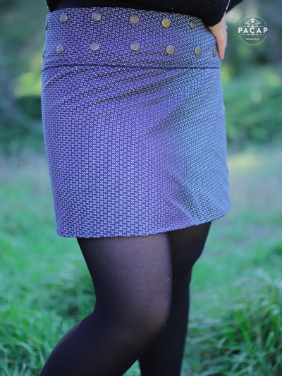 mini skirt with white dots print