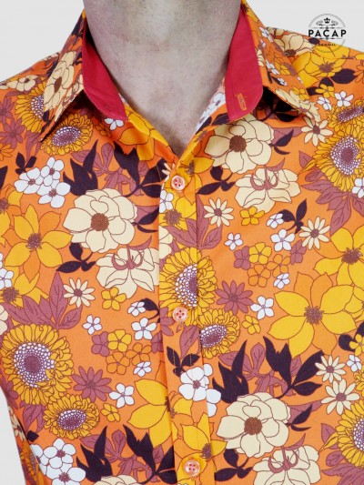 multicolored shirt with flowers