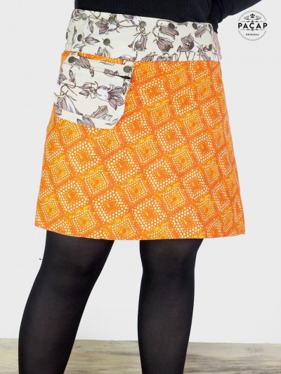 zipped belt skirt, women's skirt, one size skirt, 8 in 1 skirt, polka dot skirt