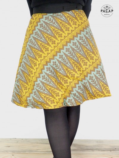 Women's reversible ethnic skirt