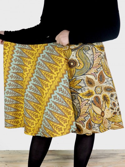 Yellow ethnic cotton skirt