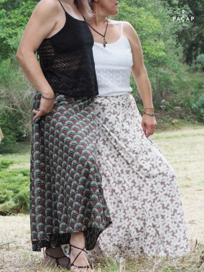 women's midi wrap skirt