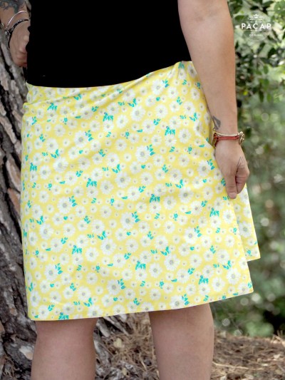 women's yellow summer skirt