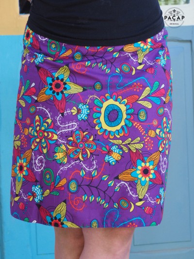 original skirt buttoned belt french brand
